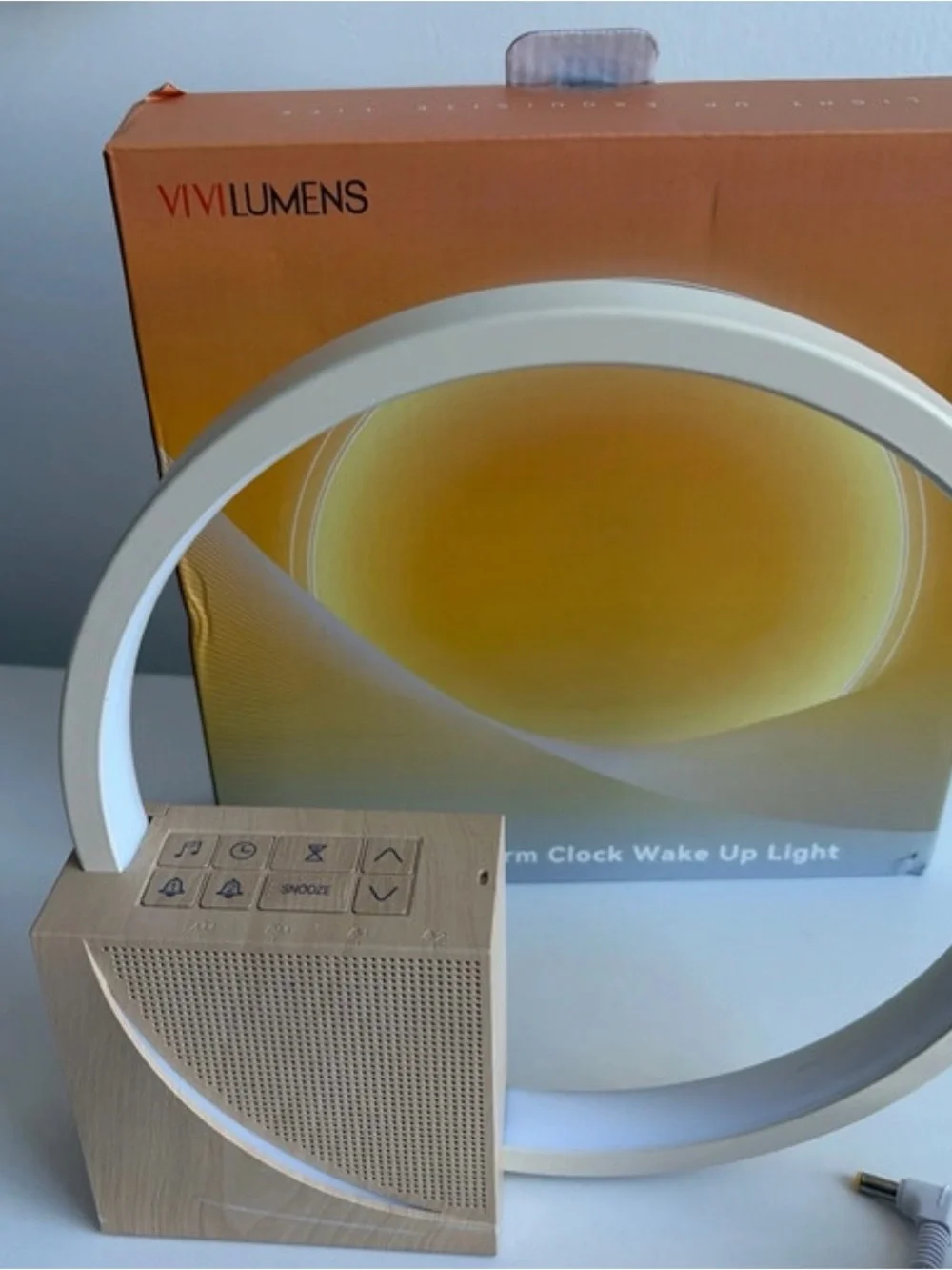 Cream Wake-Up Light Alarm Clock